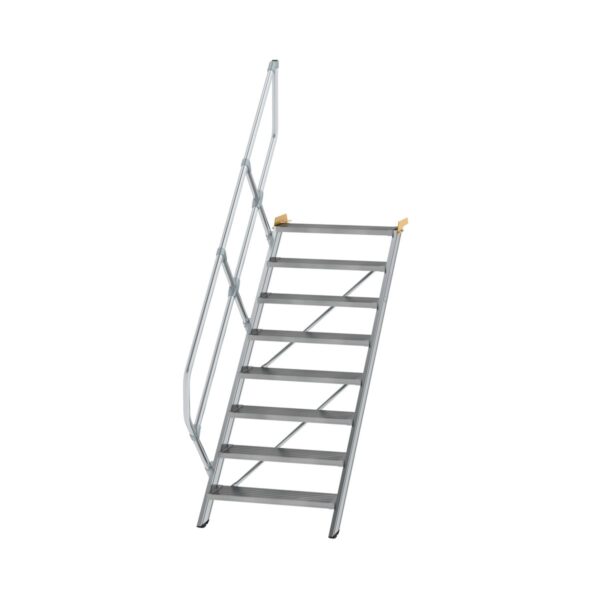 guenzburger steigtechnik treppe 45 stufenbreite 800 mm 8 stufen aluminium geriffelt