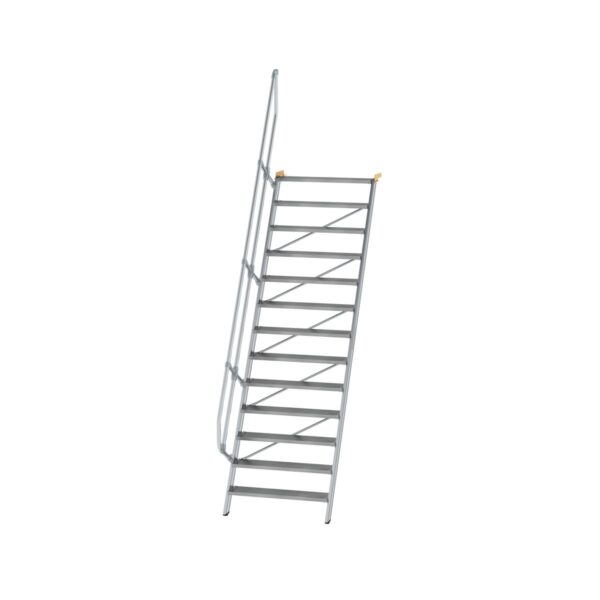 guenzburger steigtechnik treppe 60 stufenbreite 1000 mm 13 stufen aluminium geriffelt