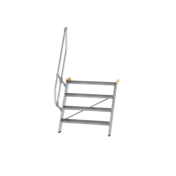 guenzburger steigtechnik treppe 60 stufenbreite 1000 mm 4 stufen aluminium geriffelt