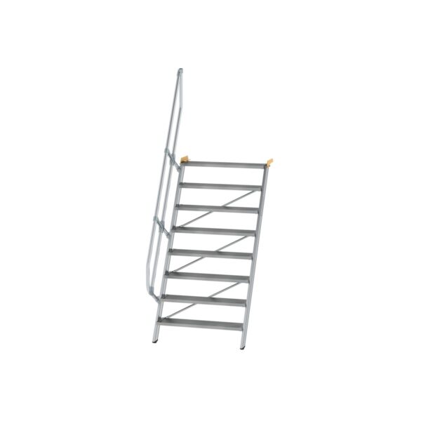 guenzburger steigtechnik treppe 60 stufenbreite 1000 mm 8 stufen aluminium geriffelt