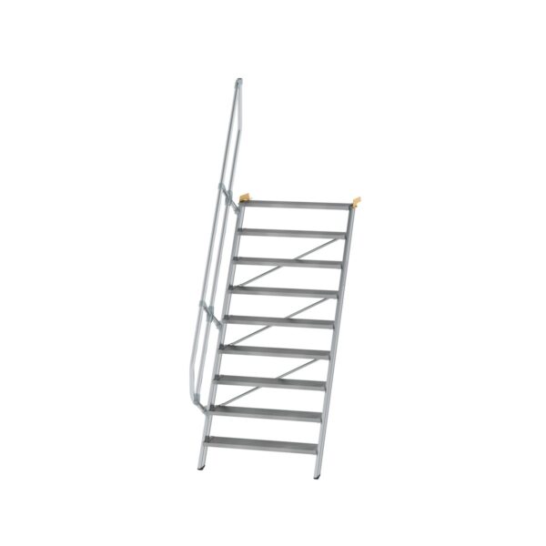 guenzburger steigtechnik treppe 60 stufenbreite 1000 mm 9 stufen aluminium geriffelt