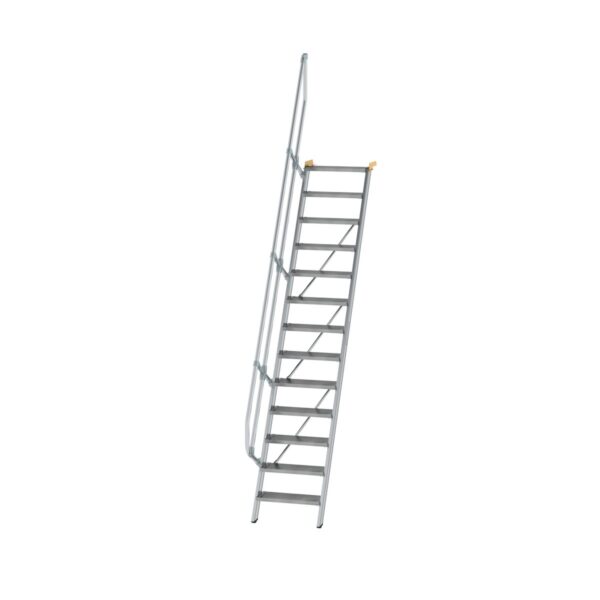 guenzburger steigtechnik treppe 60 stufenbreite 600 mm 13 stufen aluminium geriffelt