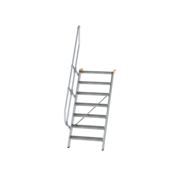 guenzburger steigtechnik treppe 60 stufenbreite 800 mm 7 stufen aluminium geriffelt