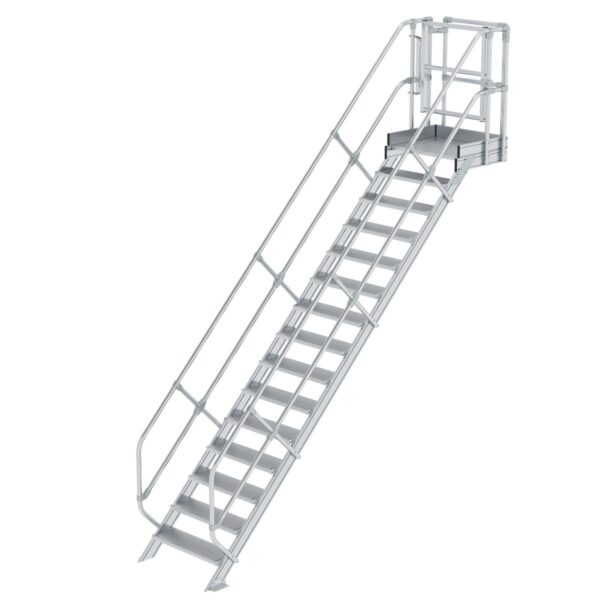 guenzburger steigtechnik treppen modul aluminium geriffelt 15 stufen