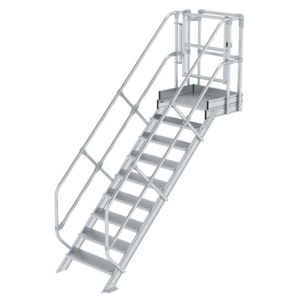 guenzburger steigtechnik treppen modul aluminium geriffelt 7 stufen