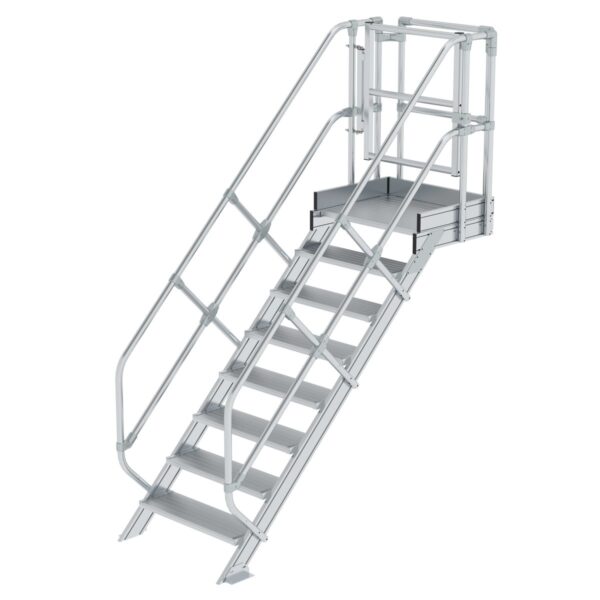 guenzburger steigtechnik treppen modul aluminium geriffelt 8 stufen 1