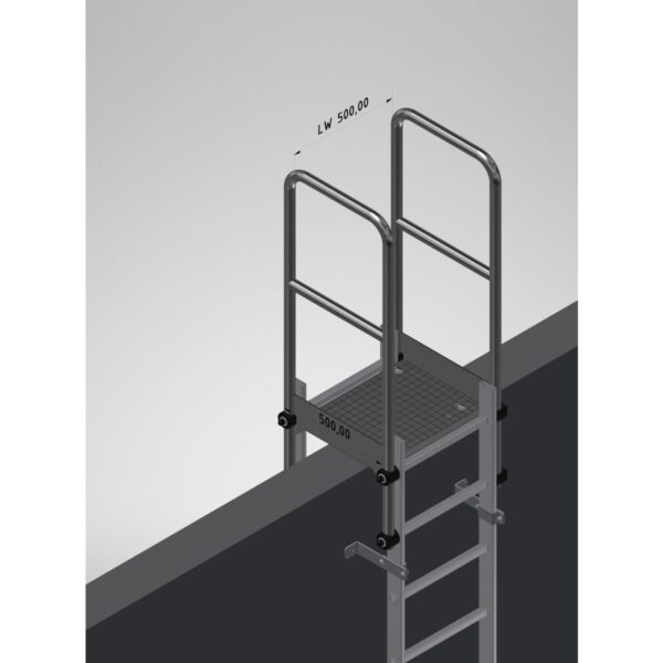 hailo professional attika ueberstieg fuer holm 72x25mm stahl verzinkt 1 0037 tiefe 500 mm