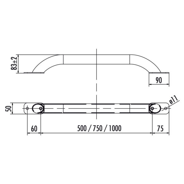 hailo professional haltegriff 500mm a2 1 4301