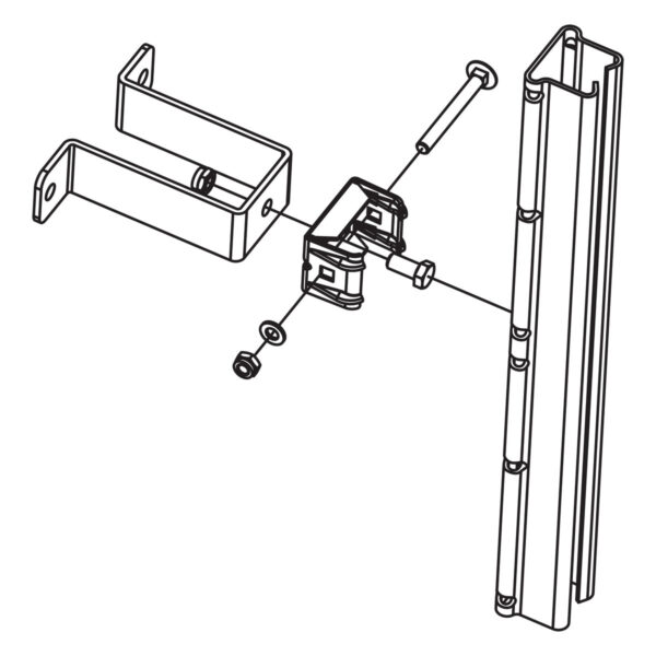 hailo professional halterung an schachtwand 150 edelstahl 1