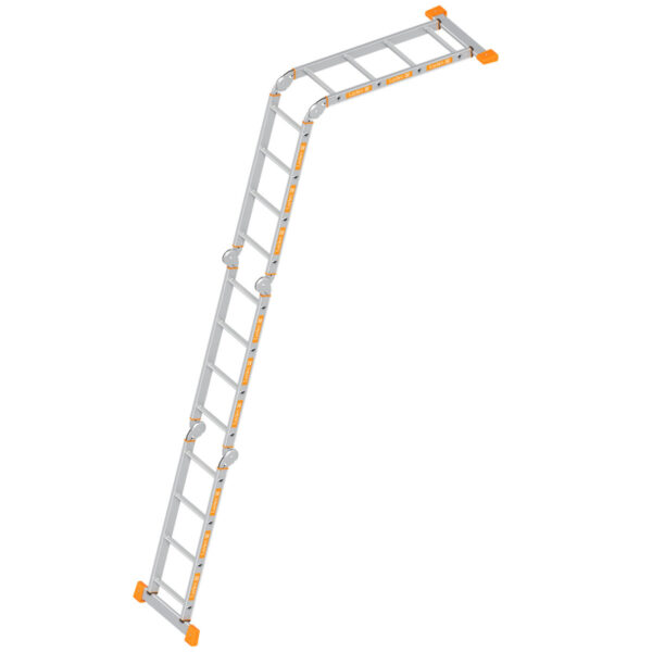 layher kofferraumleiter topic 4x4 sprossen aluminiumleiter klappbar und universell einsetzbar laenge 4 55 m